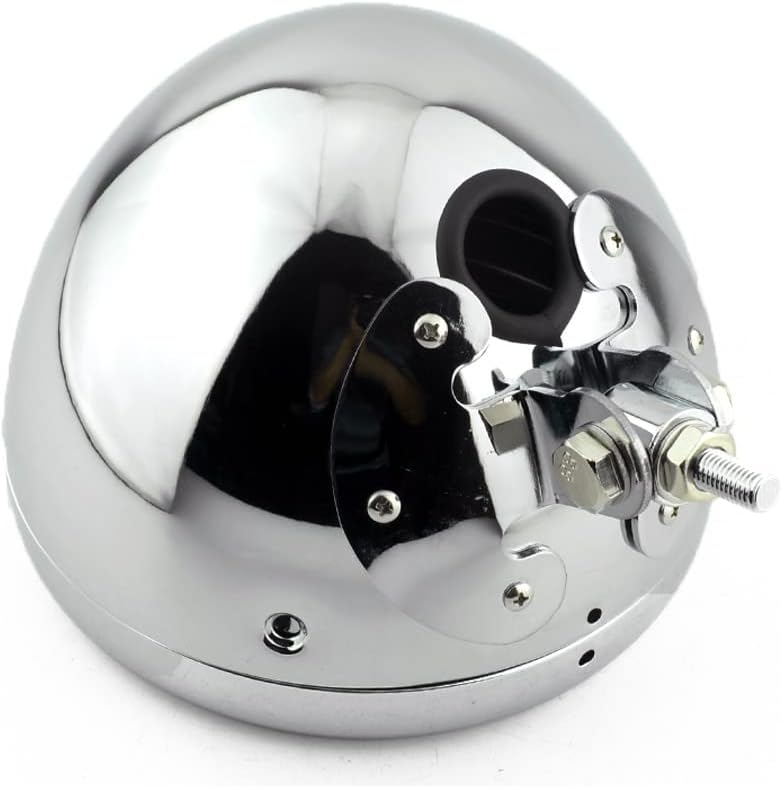 Boldness Motorcycle Universal 7" Headlight Housing Shell Lamp Bucket Bottom Mount Bucket LED Chrome Fits for Harley - Image 1
